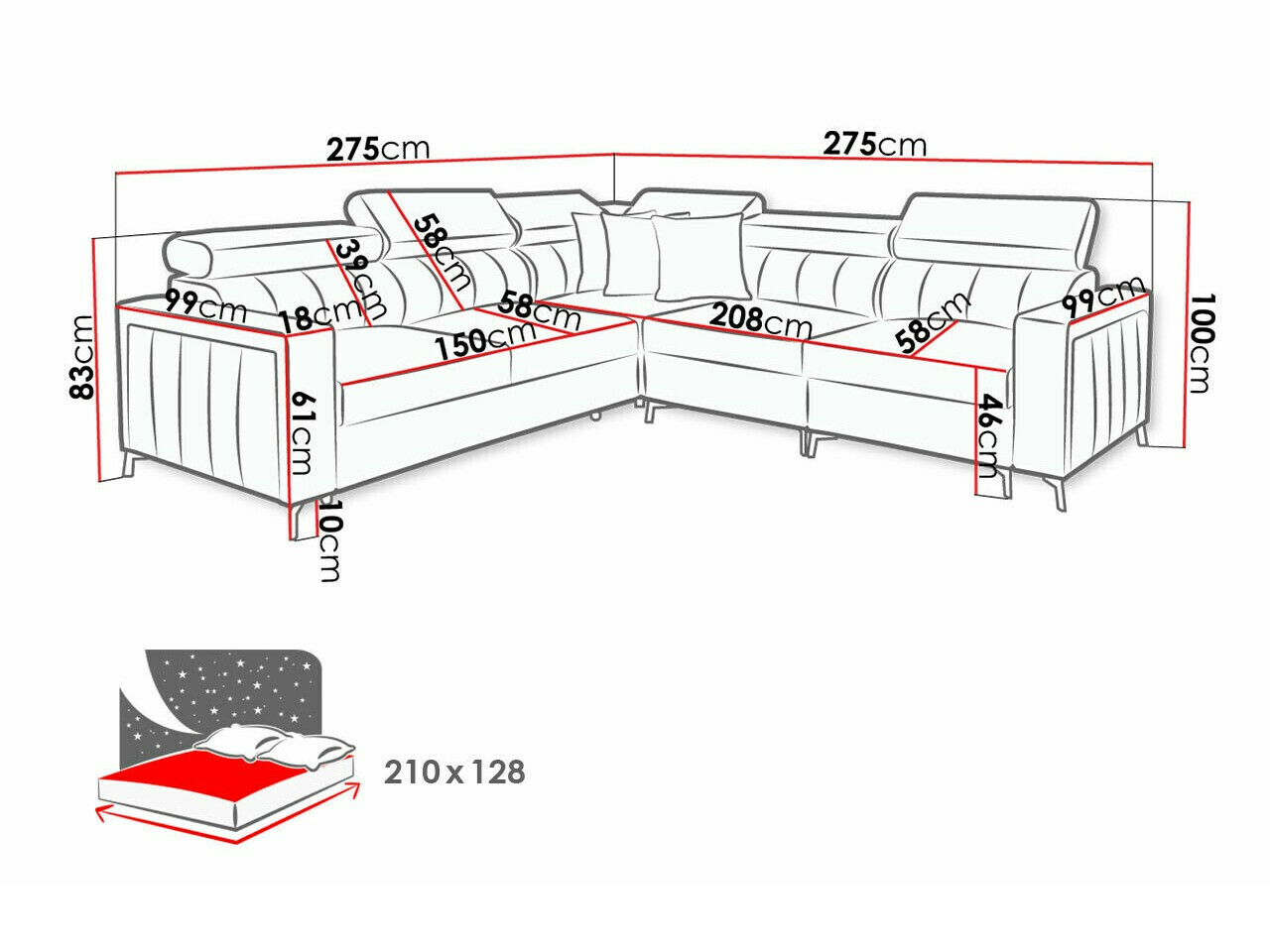 Kutna garnitura Sarasota 152 (Mono 234 + Botanical 36)