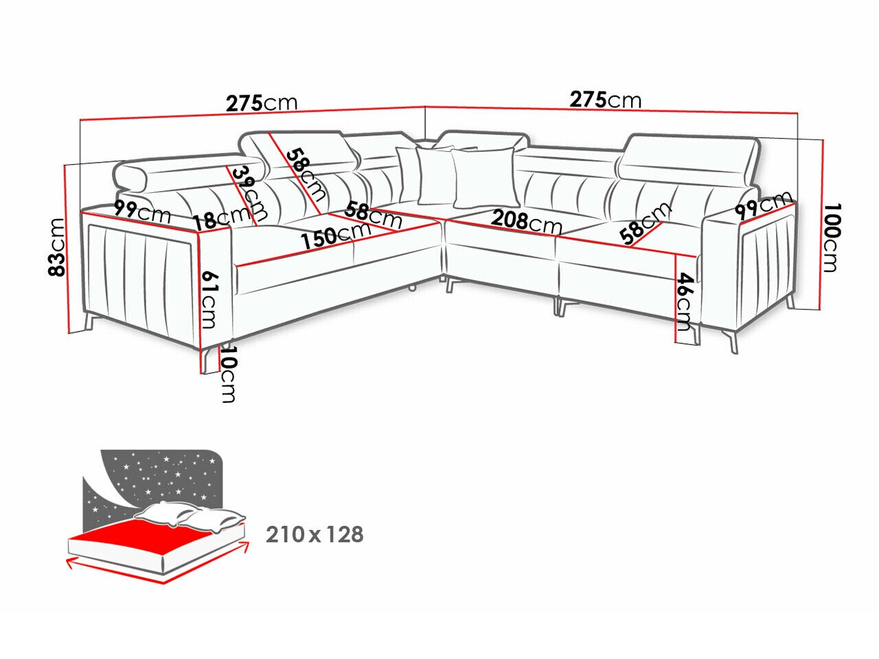 Kutna garnitura Sarasota 152 (Mono 235 + Botanical 36)