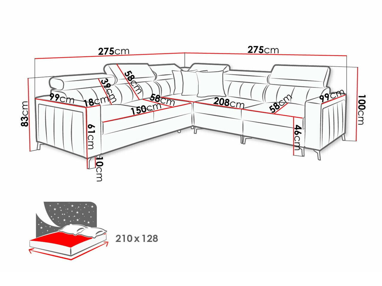Kutna garnitura Sarasota 152 (Mono 235 + Botanical 36)
