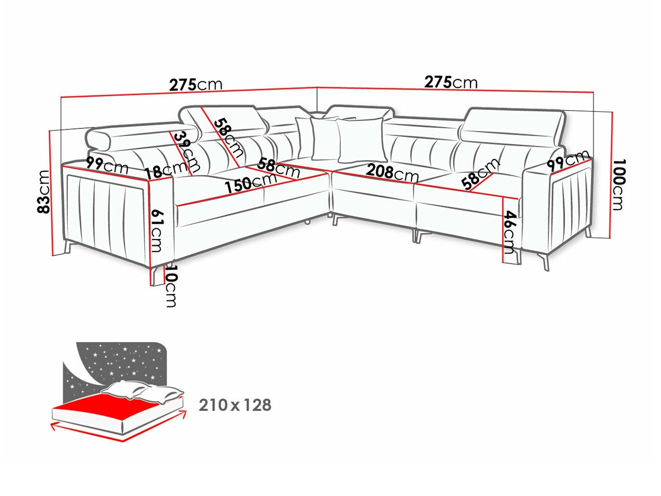 Kutna garnitura Sarasota 152 (Mono 242 + Botanical 36)