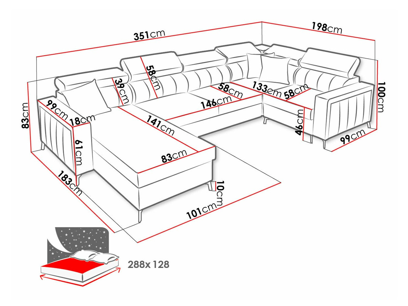 Kutna garnitura Sarasota 154 (Mono 235 + Botanical 36)