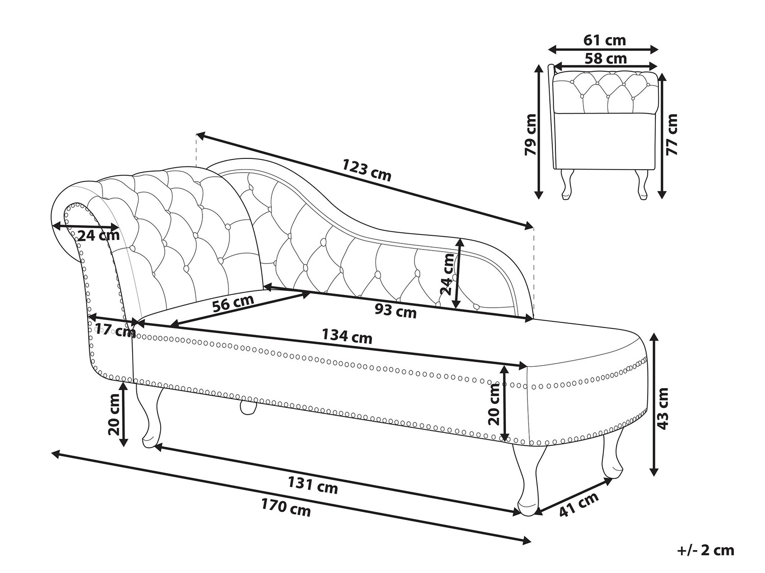 Ležaj Berwyn 693 (Siva)