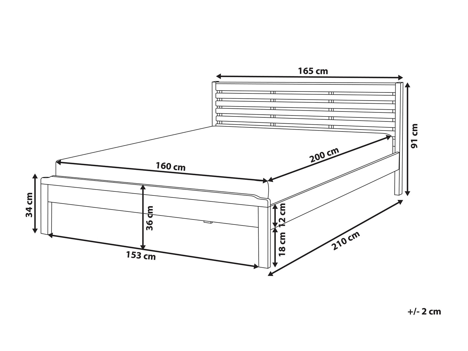 Krevet Berwyn 700 (Svijetlo drvo)