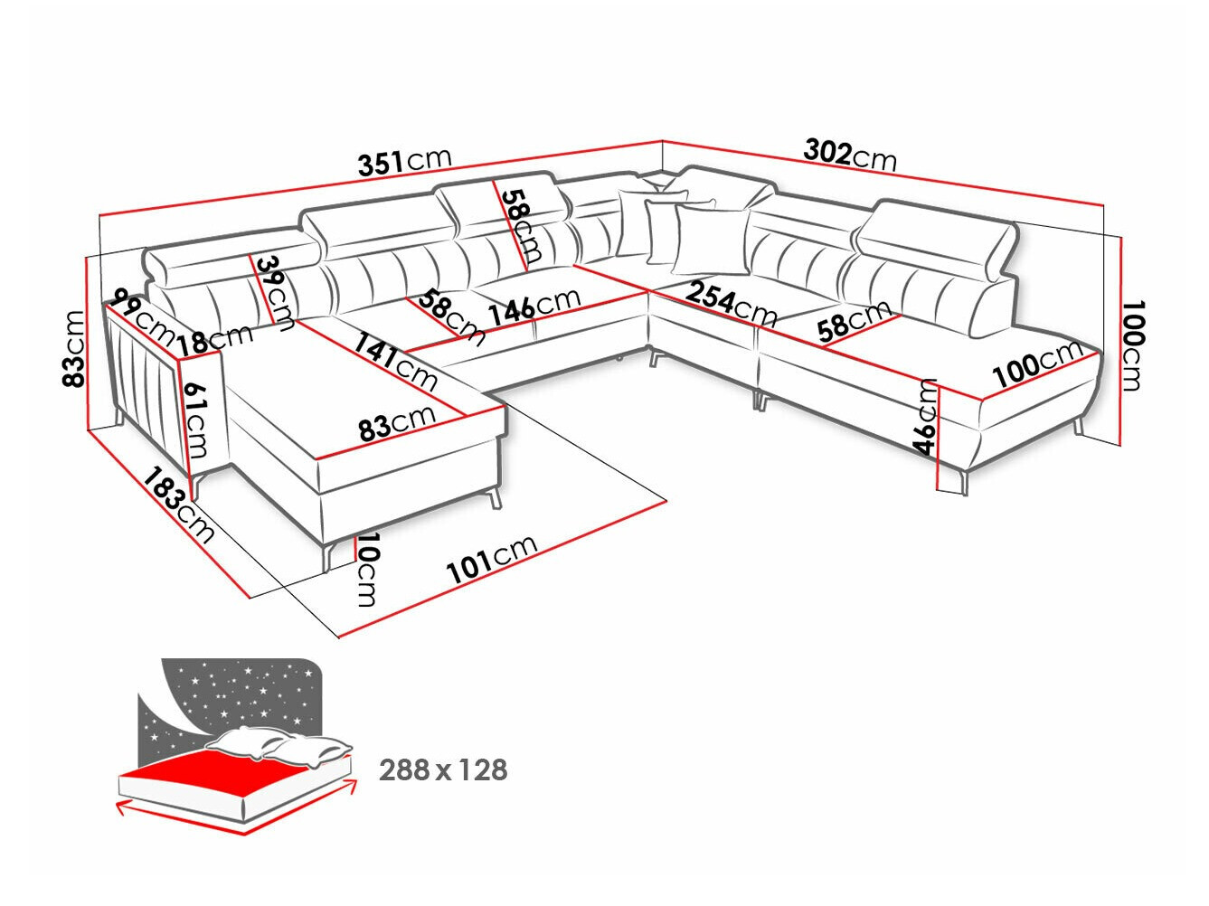 Kutna garnitura Sarasota 155 (Mono 234 + Botanical 36)