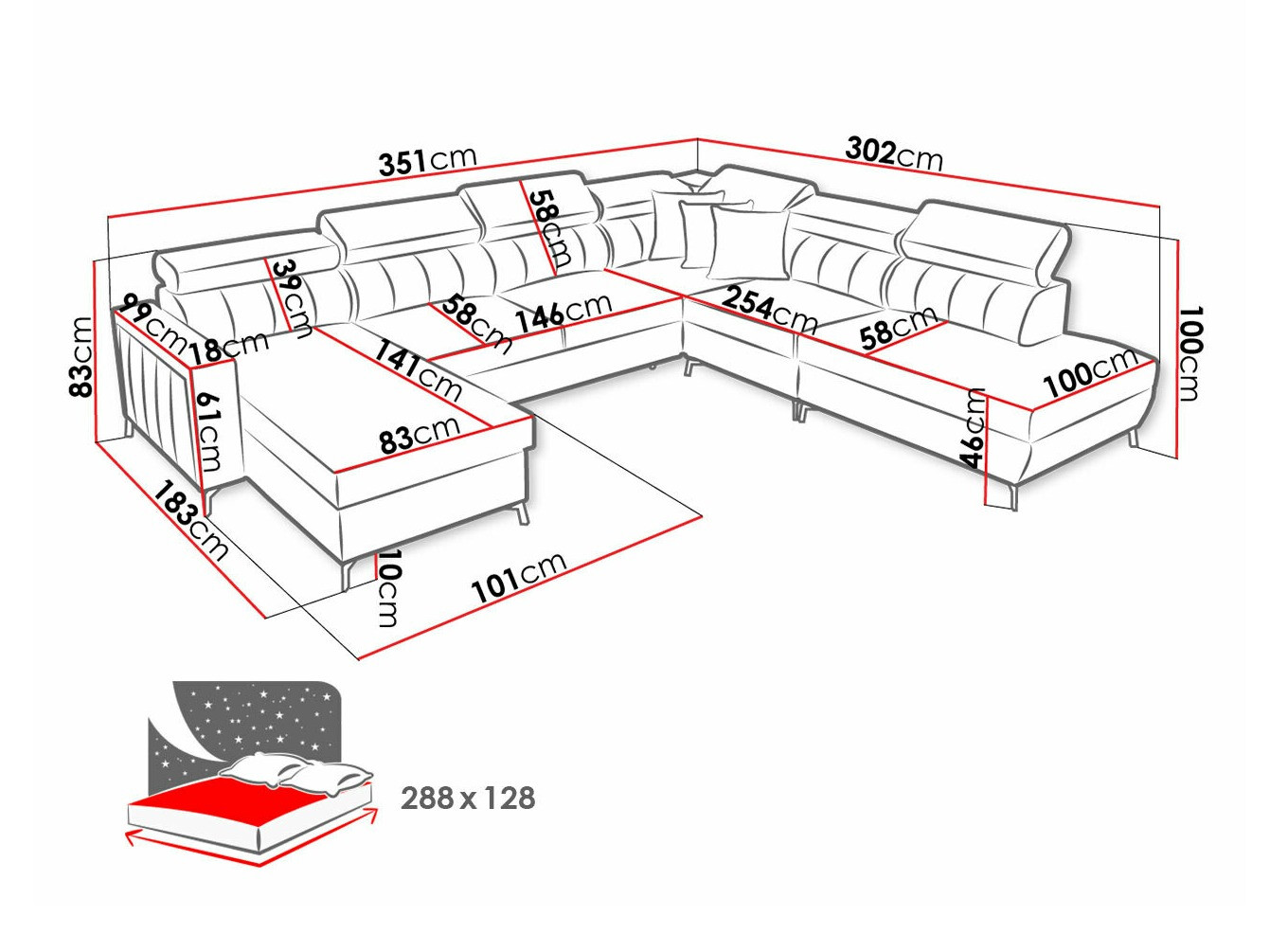 Kutna garnitura Sarasota 155 (Mono 235 + Botanical 36)