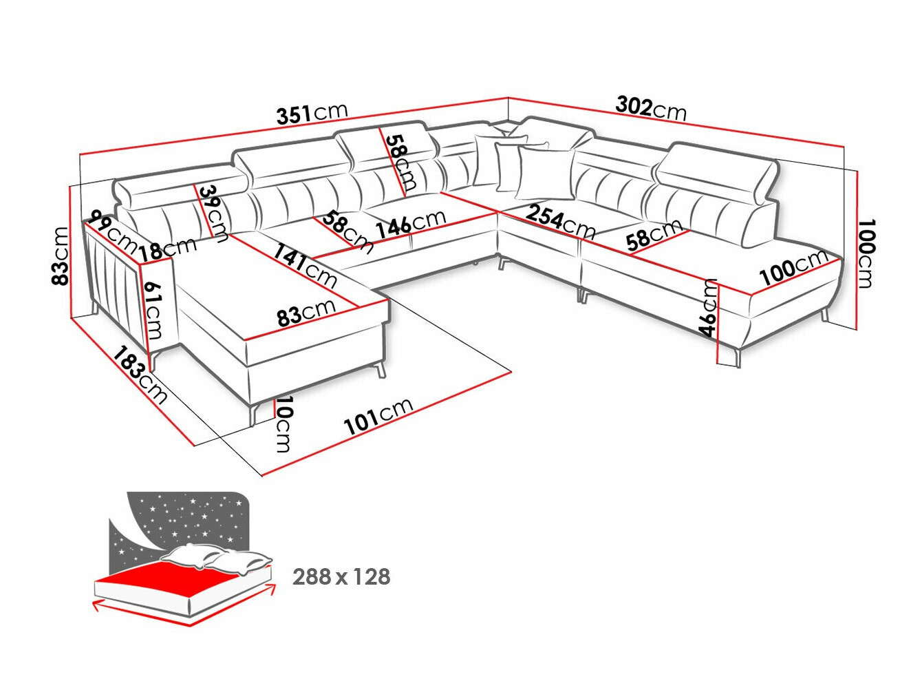 Kutna garnitura Sarasota 155 (Mono 242 + Botanical 36)