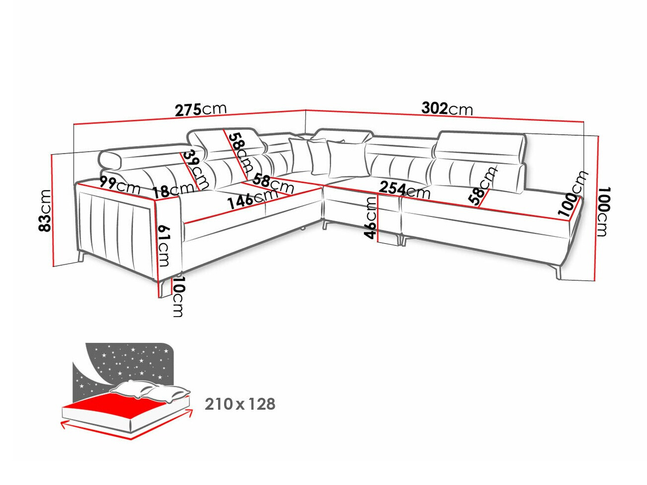 Kutna garnitura Sarasota 156 (Mono 244 + Botanical 36)