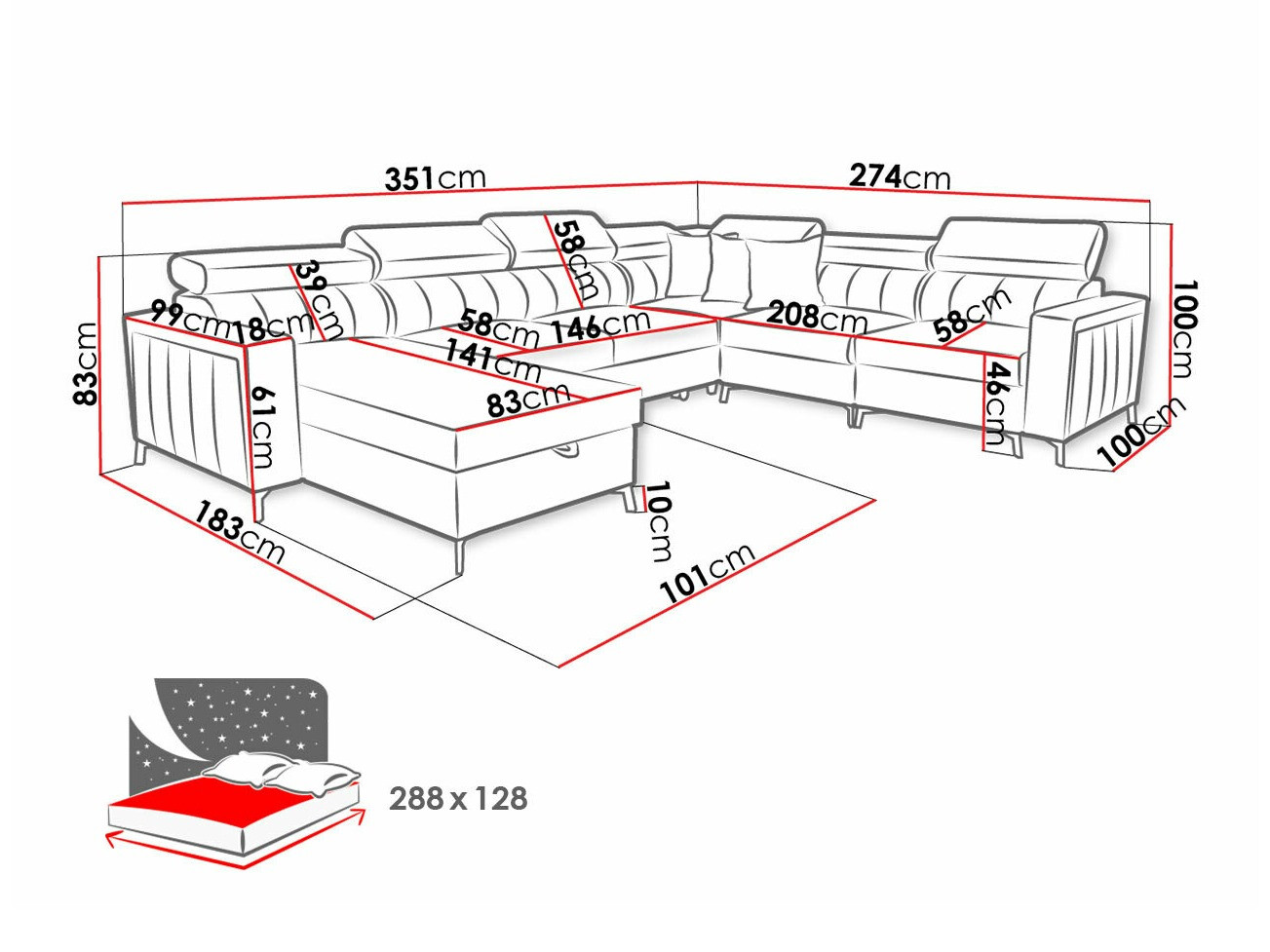 Kutna garnitura Sarasota 157 (Mono 231 + Botanical 36)