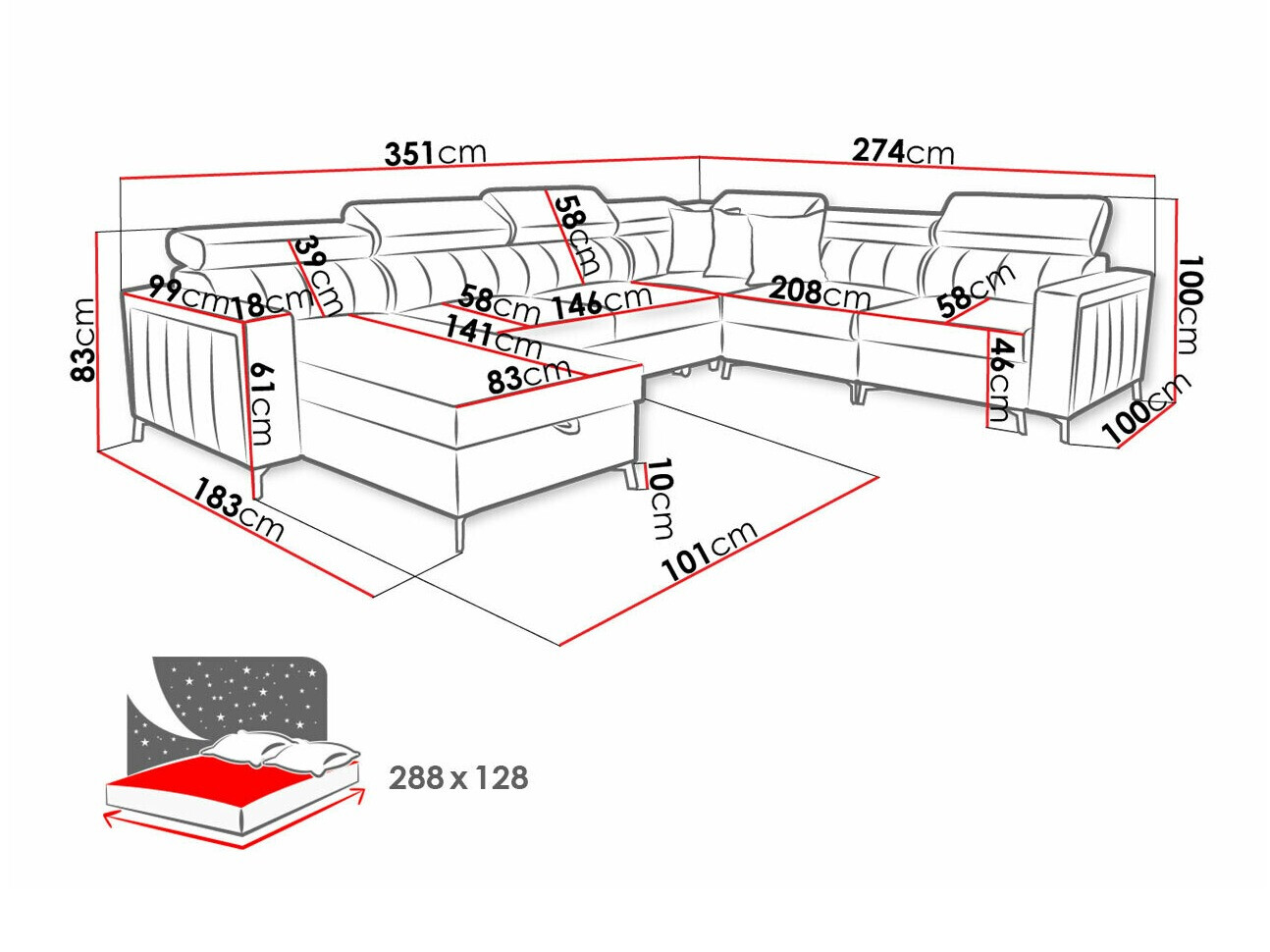 Kutna garnitura Sarasota 157 (Mono 234 + Botanical 36)