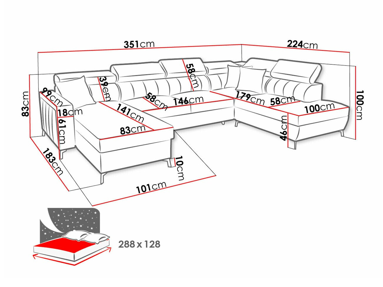 Kutna garnitura Sarasota 158 (Mono 231 + Botanical 36)