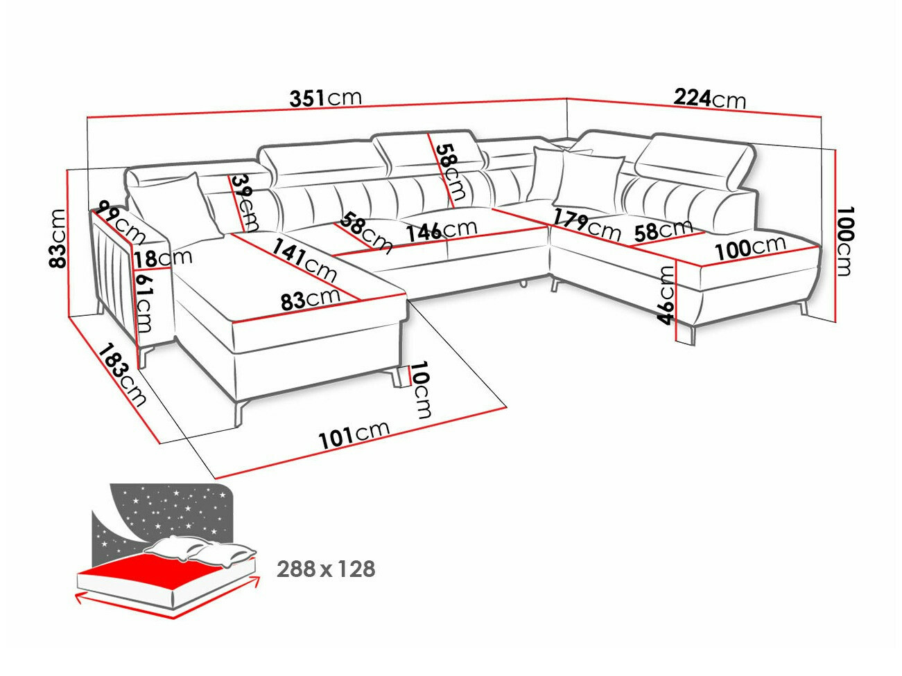 Kutna garnitura Sarasota 158 (Mono 234 + Botanical 36)