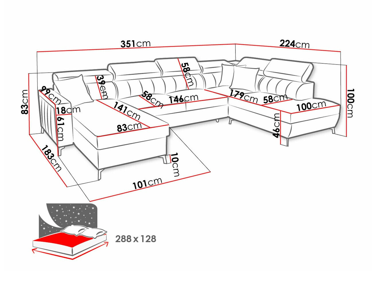 Kutna garnitura Sarasota 158 (Mono 244 + Botanical 36)