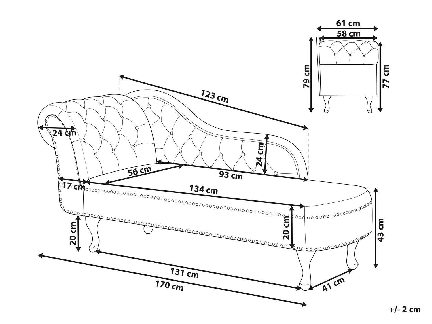 Ležaj Berwyn 708 (Bež + Crna)