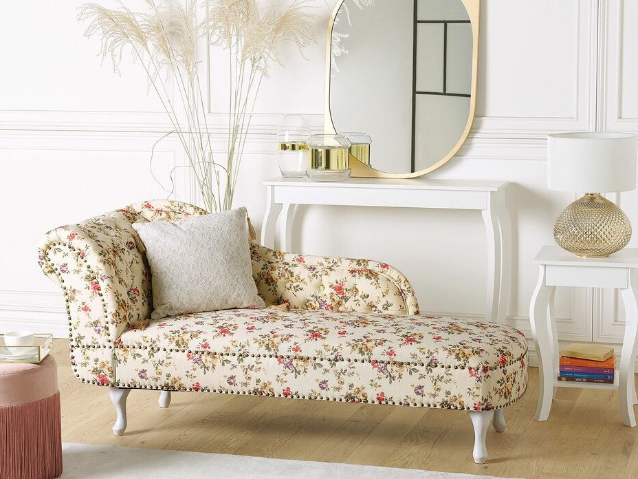 Ležaj Berwyn 708 (Bež + Cvjetni uzorak)