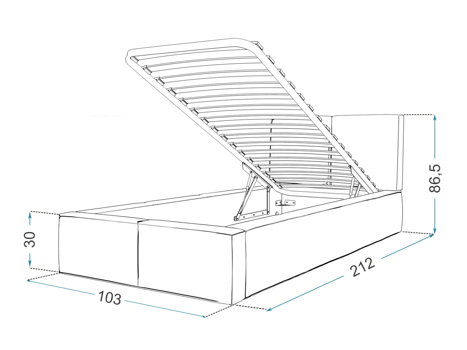 Krevet Fairfield 109 (Crna)