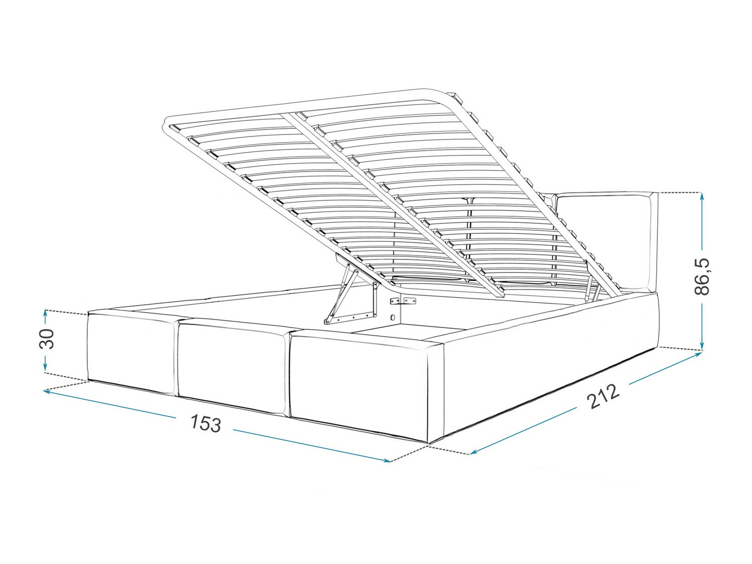 Krevet Fairfield 109 (Crna)