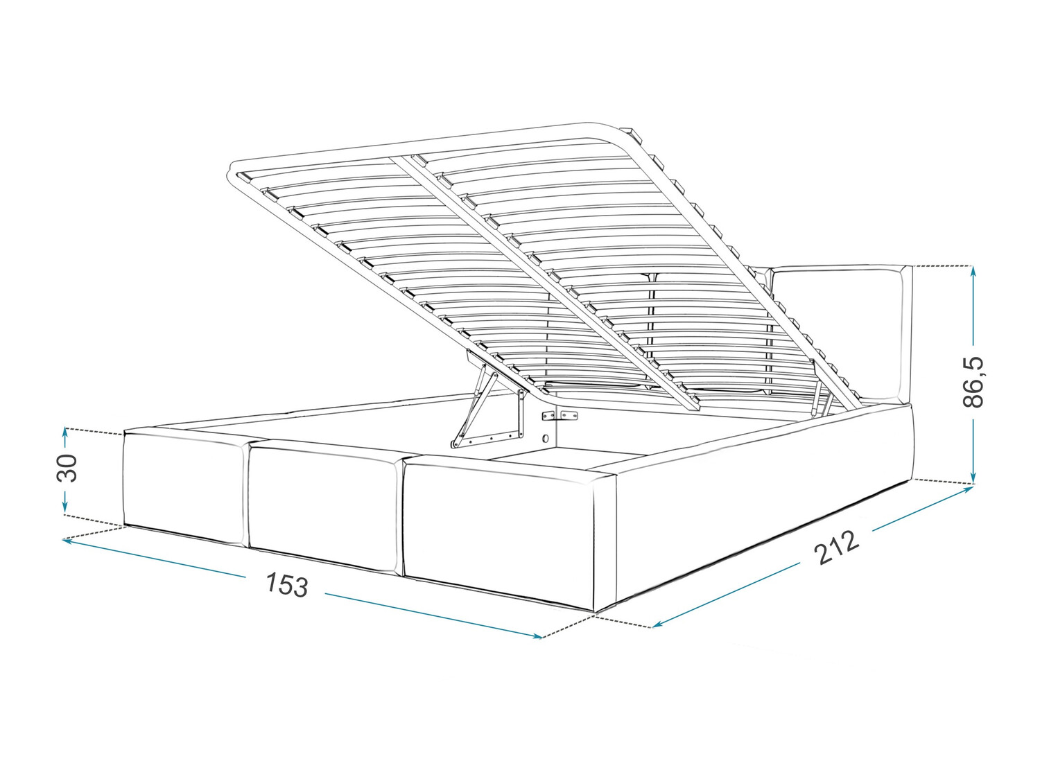 Krevet Fairfield 109 (Ljubičasta)