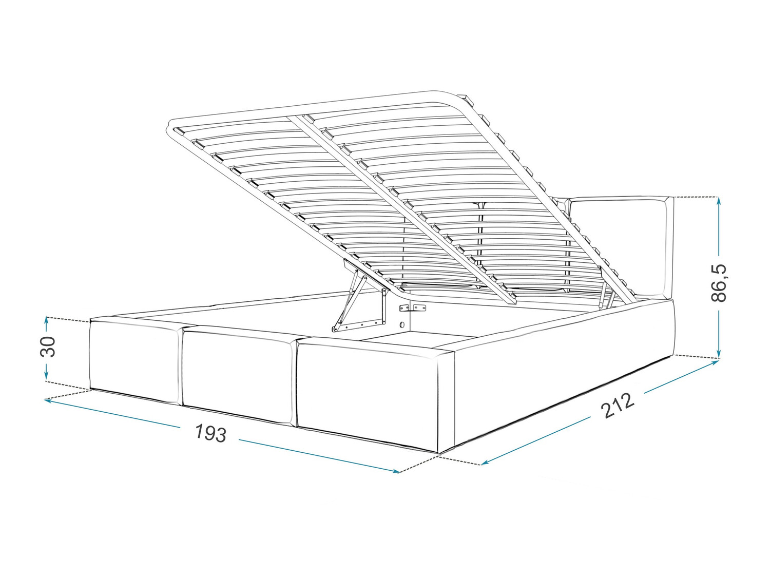 Krevet Fairfield 109 (Tirkiz)