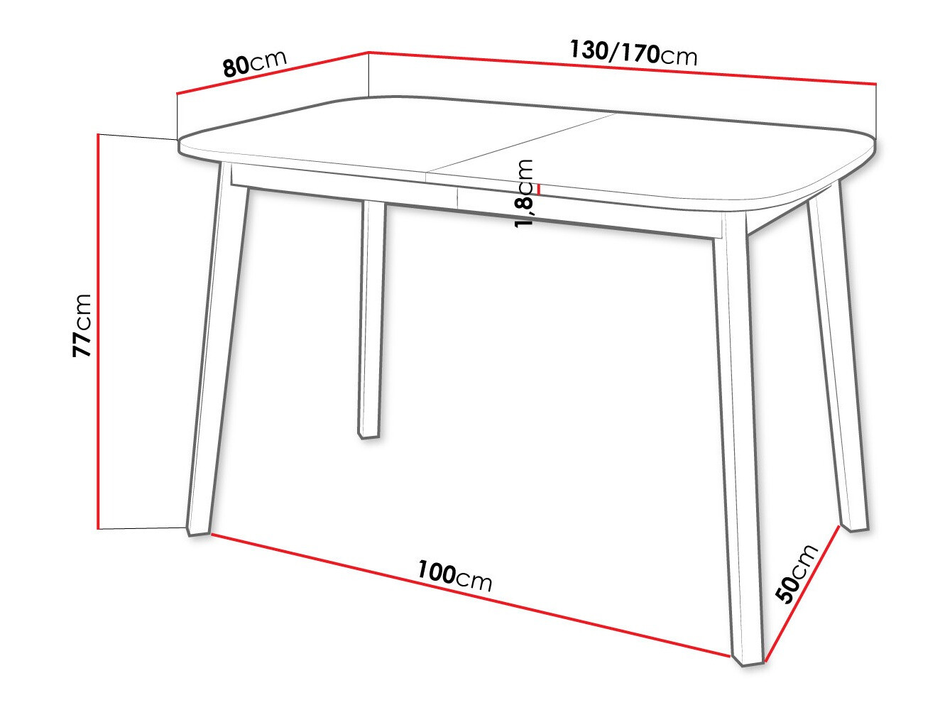 Stol Edmond 110 (Zlatni hrast Craft + Crna)