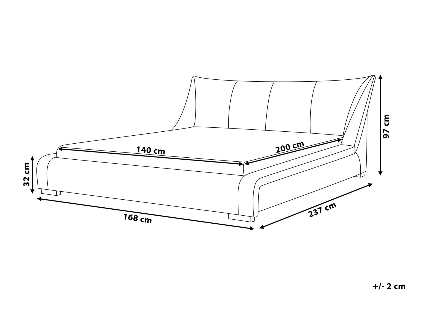 Krevet Berwyn 729 (Siva)