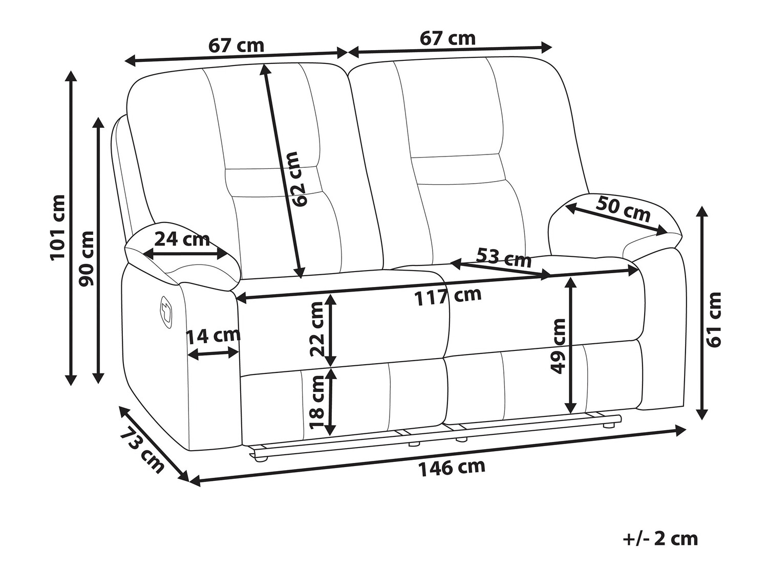 Podesivi kauč Tivlira 101 (Bež)