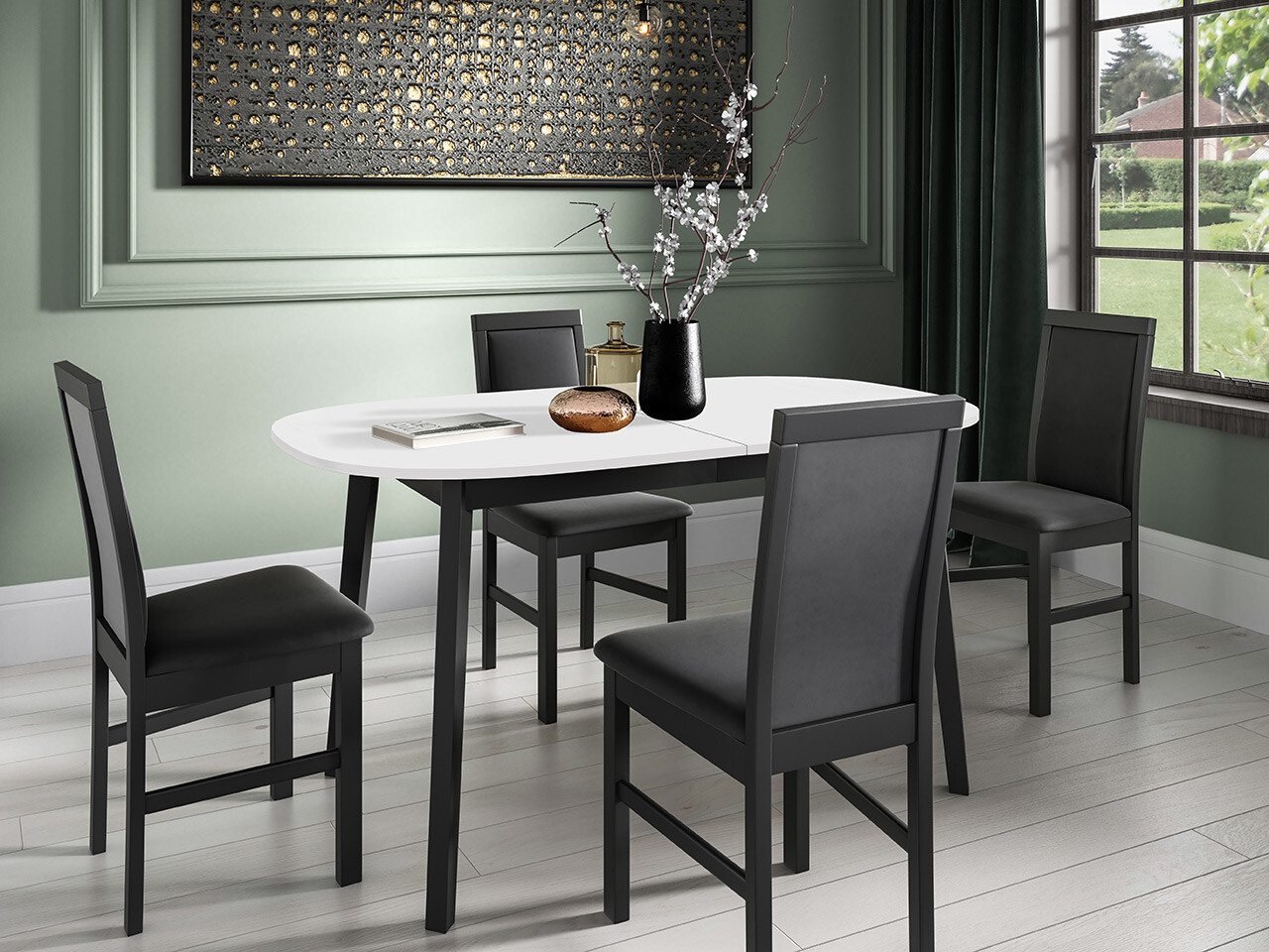 Stol Edmond 114 (Bijela + Crna)