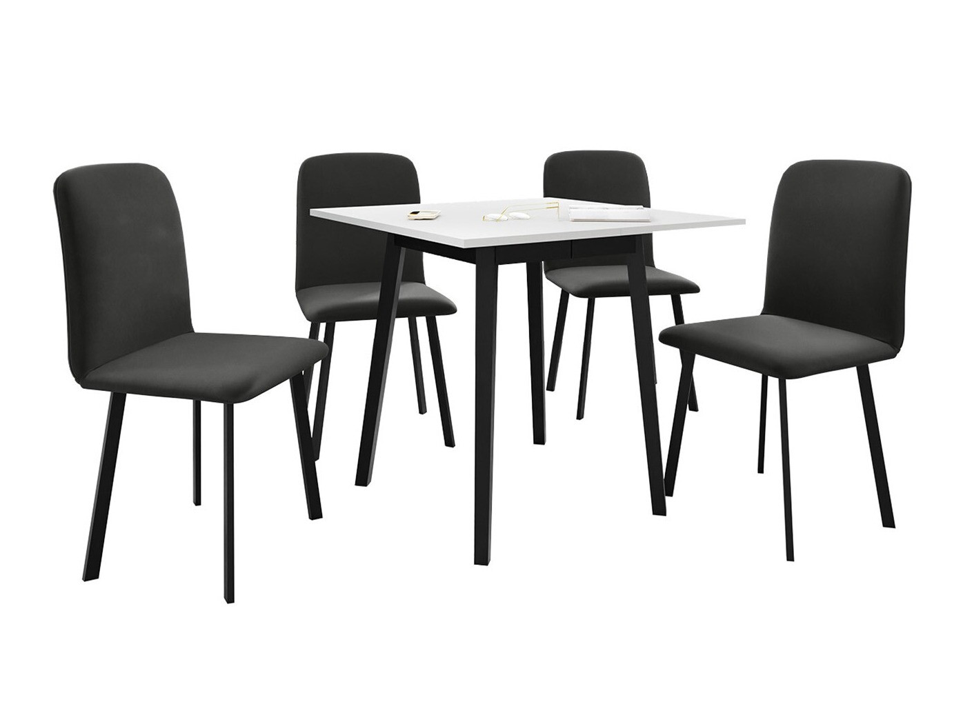 Blagovaonski set Edmond 116 (Bijela + Crna)