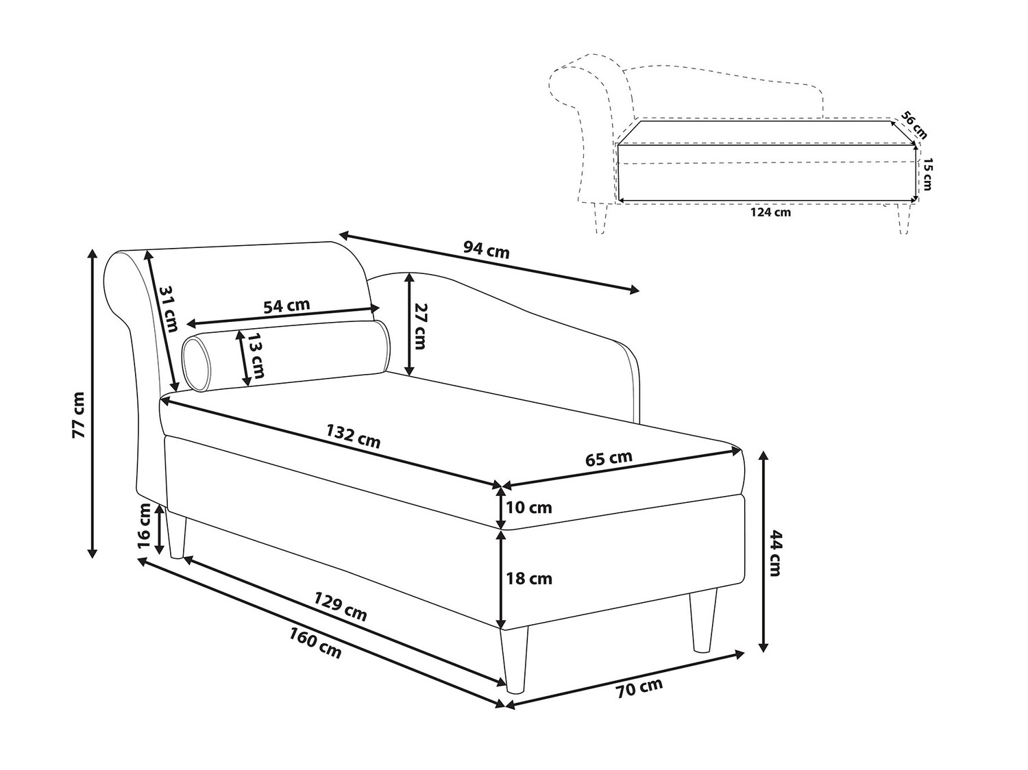 Ležaj Berwyn 737 (Zelena)