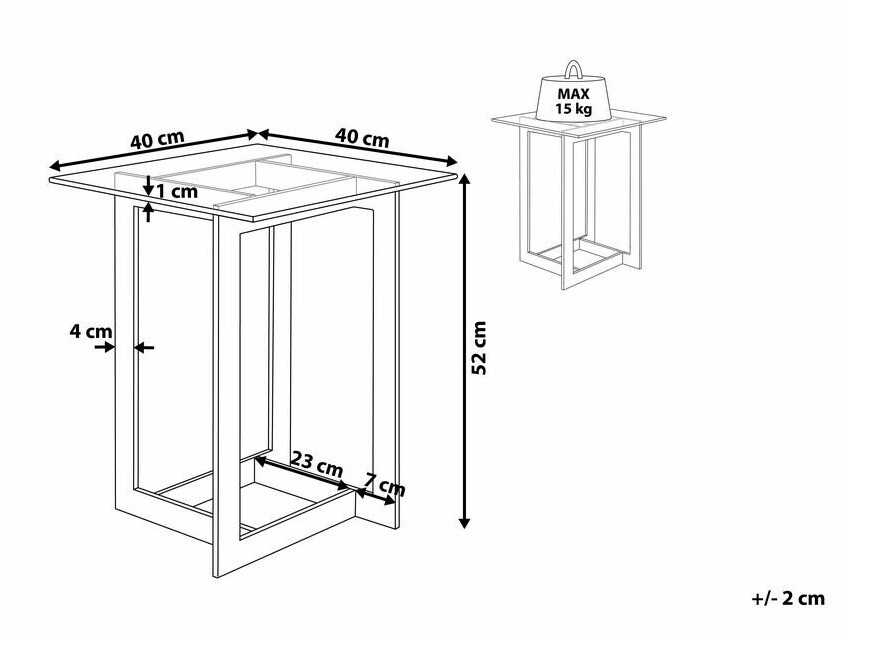 Pomoćni stolić Berwyn 743 (Zlatna)