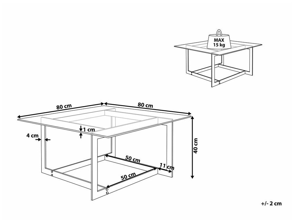 Stolić za kavu Berwyn 741 (Srebrna)
