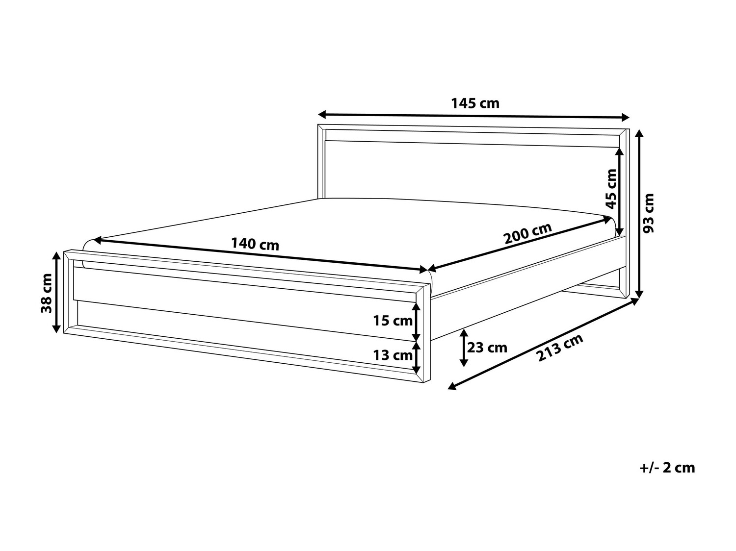 Krevet Berwyn 742 (Tamno drvo)