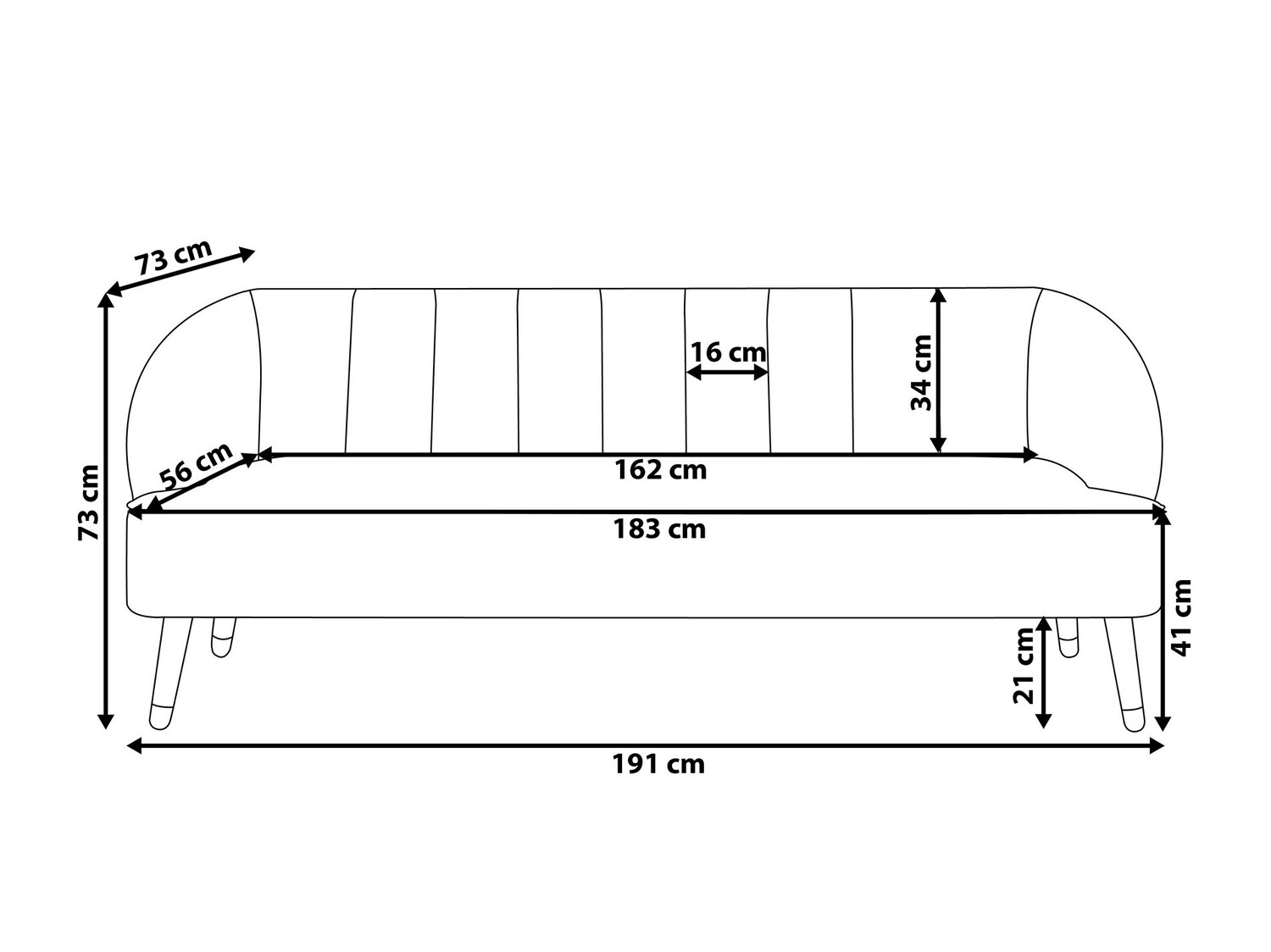 Sofa Berwyn 752 (Siva)
