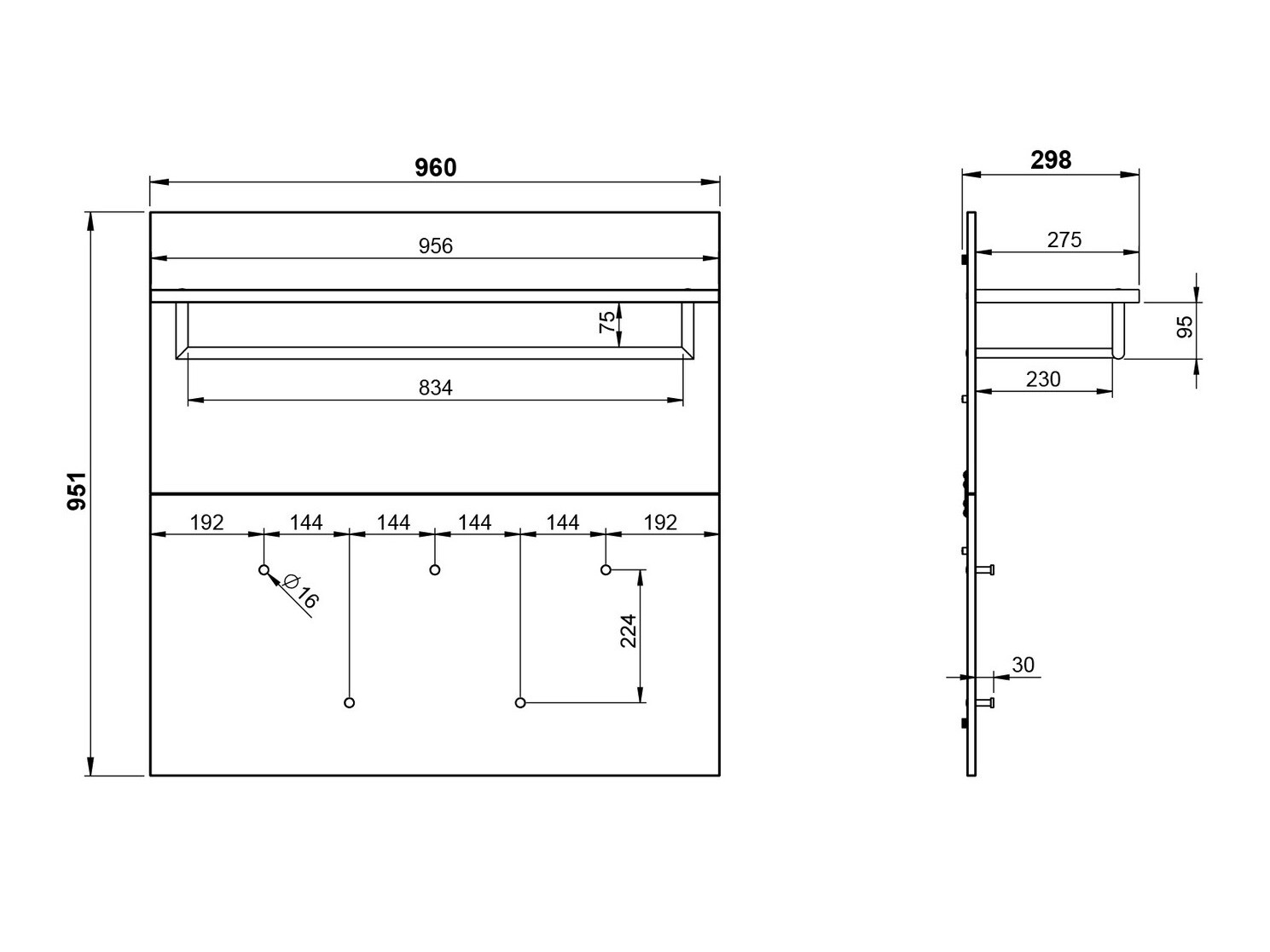 Vješalica Odeliva 107