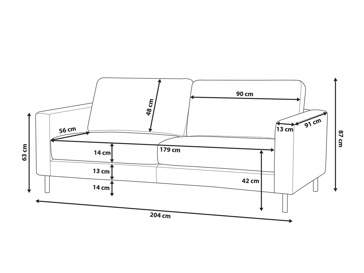 Kauč Berwyn 764 (Bež)