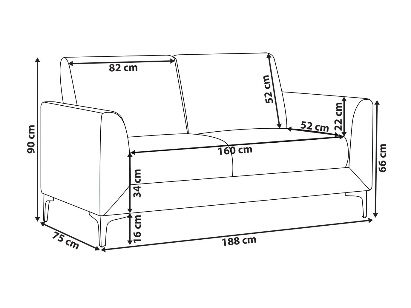 Kauč Berwyn 765 (Plava)