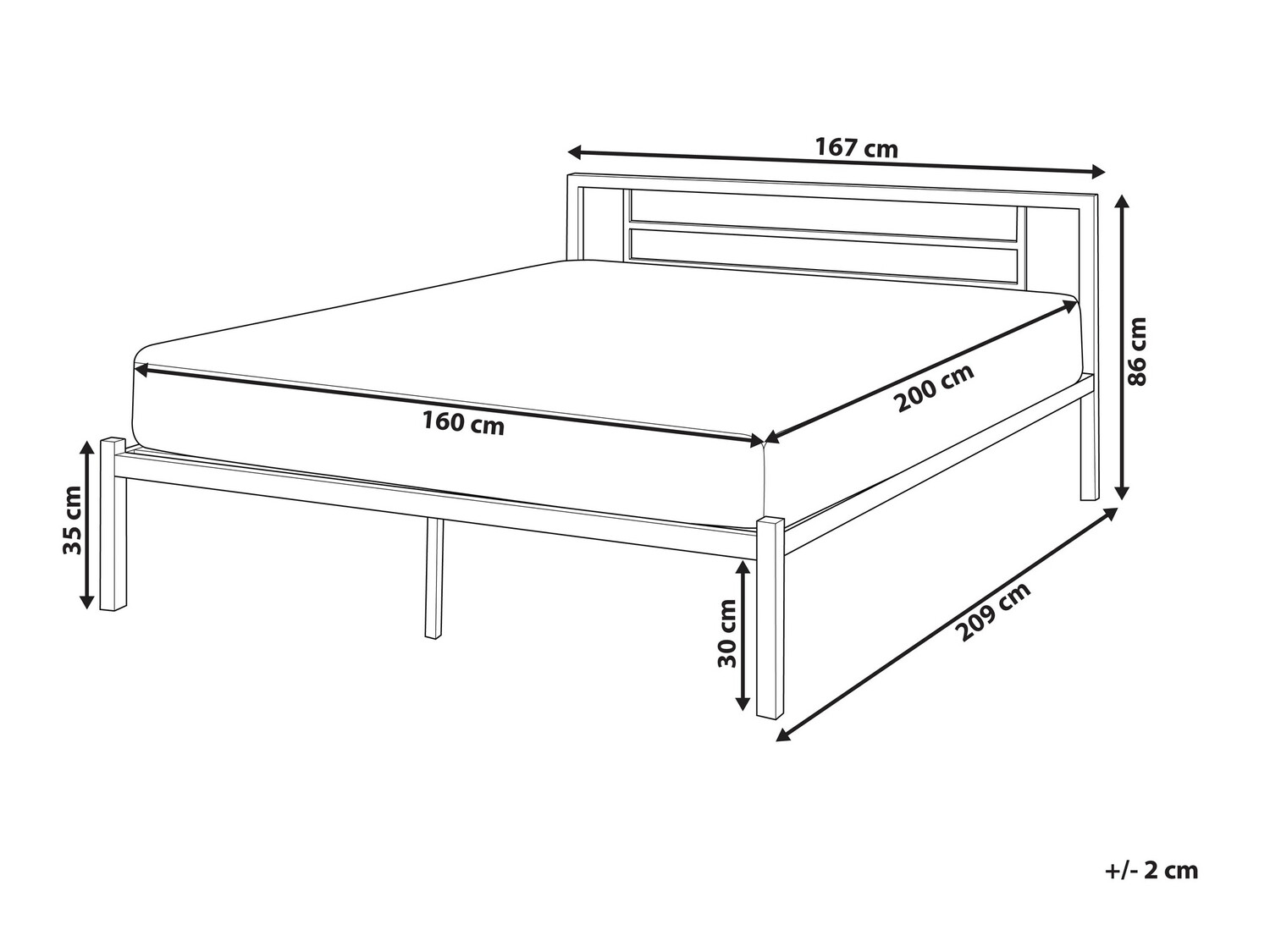 Krevet Berwyn 771 (Crna)