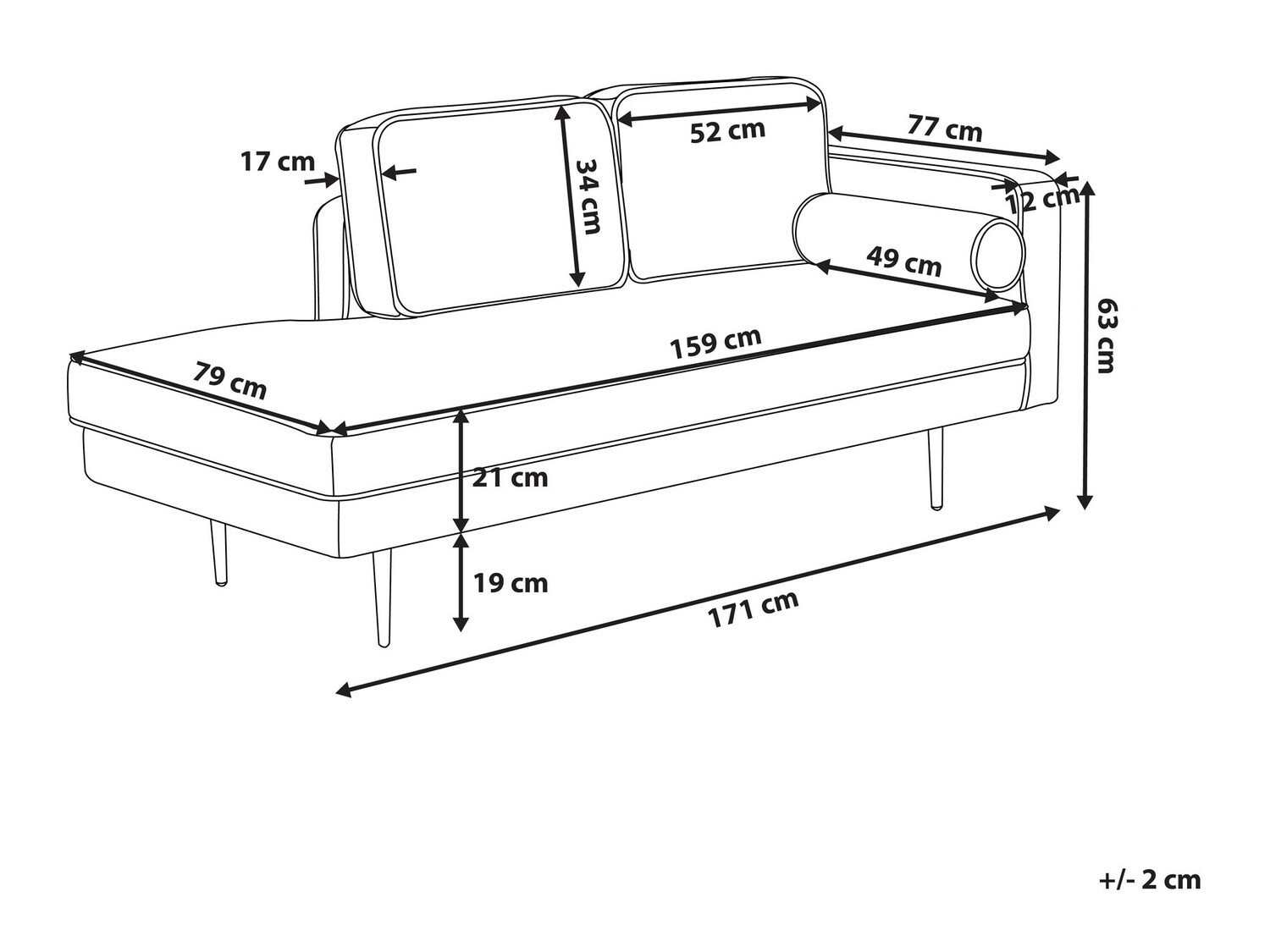 Ležaj Berwyn 770 (Ružičasta)