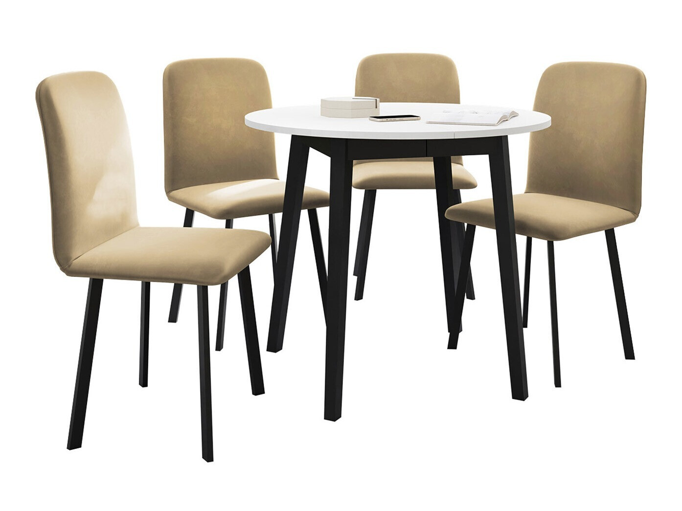 Blagovaonski set Edmond 119 (Bijela + Crna)