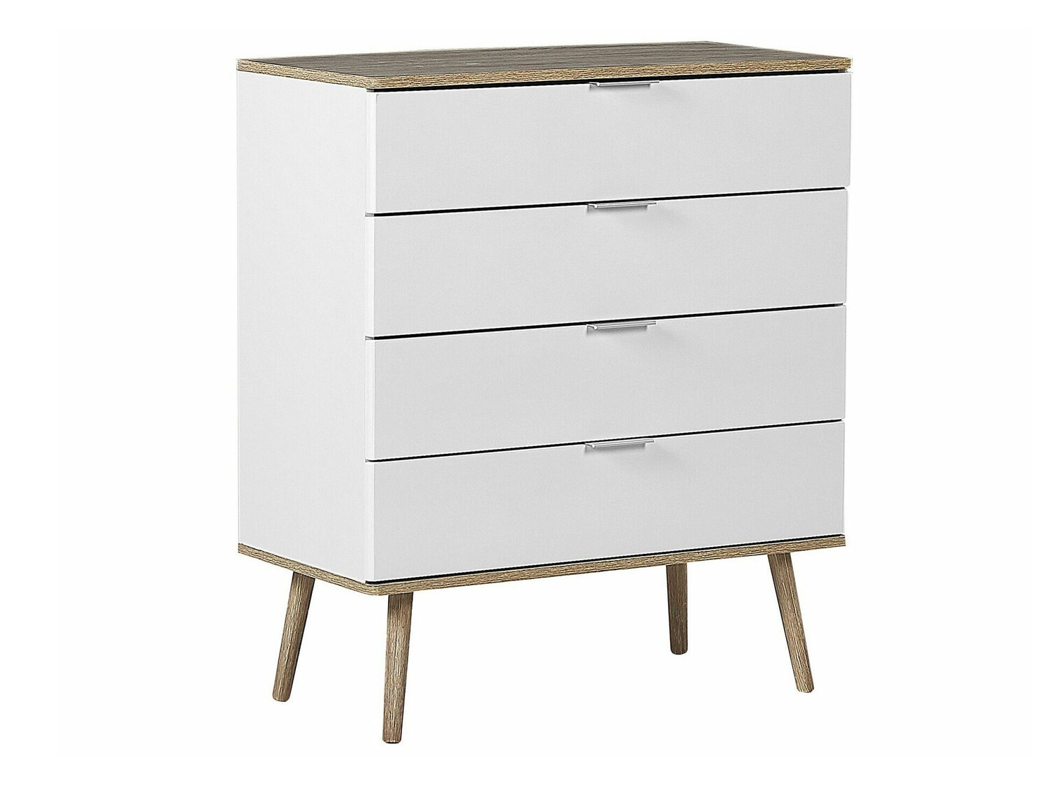 Komoda Berwyn 781 (Bijela + Svijetlo drvo)