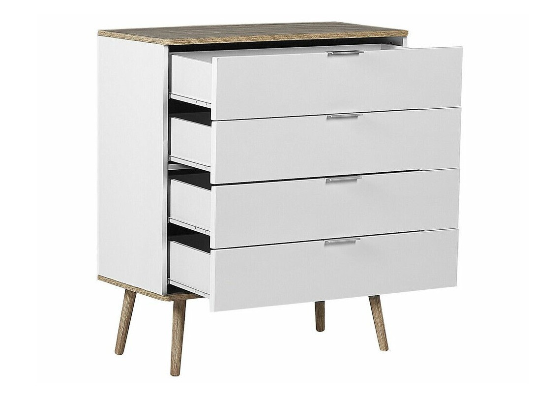 Komoda Berwyn 781 (Bijela + Svijetlo drvo)