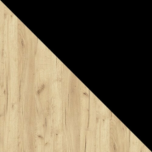 Blagovaonski set Edmond 121 (Zlatni hrast Craft + Crna)