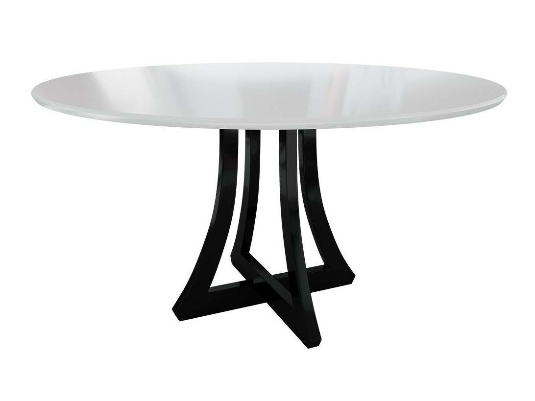 Blagovaonski set Racine 137 (Sjajno bijela + Sjajno crna)