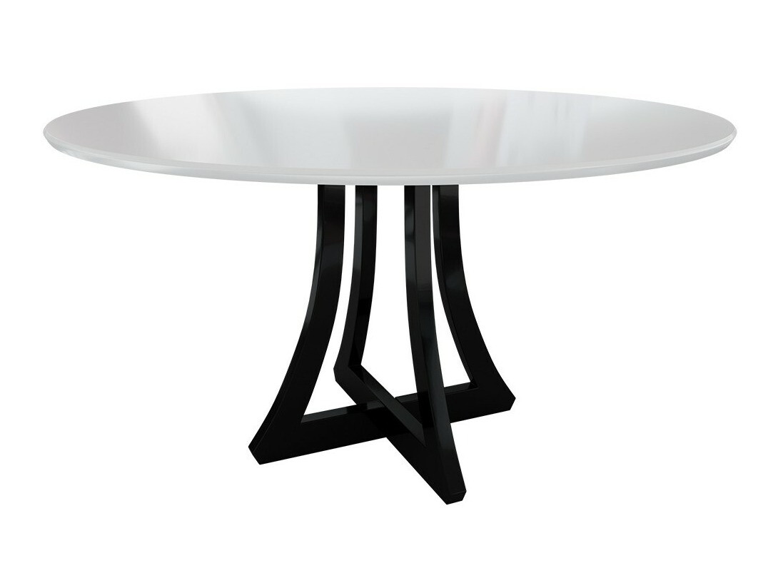 Blagovaonski set Racine 137 (Sjajno bijela + Sjajno crna)