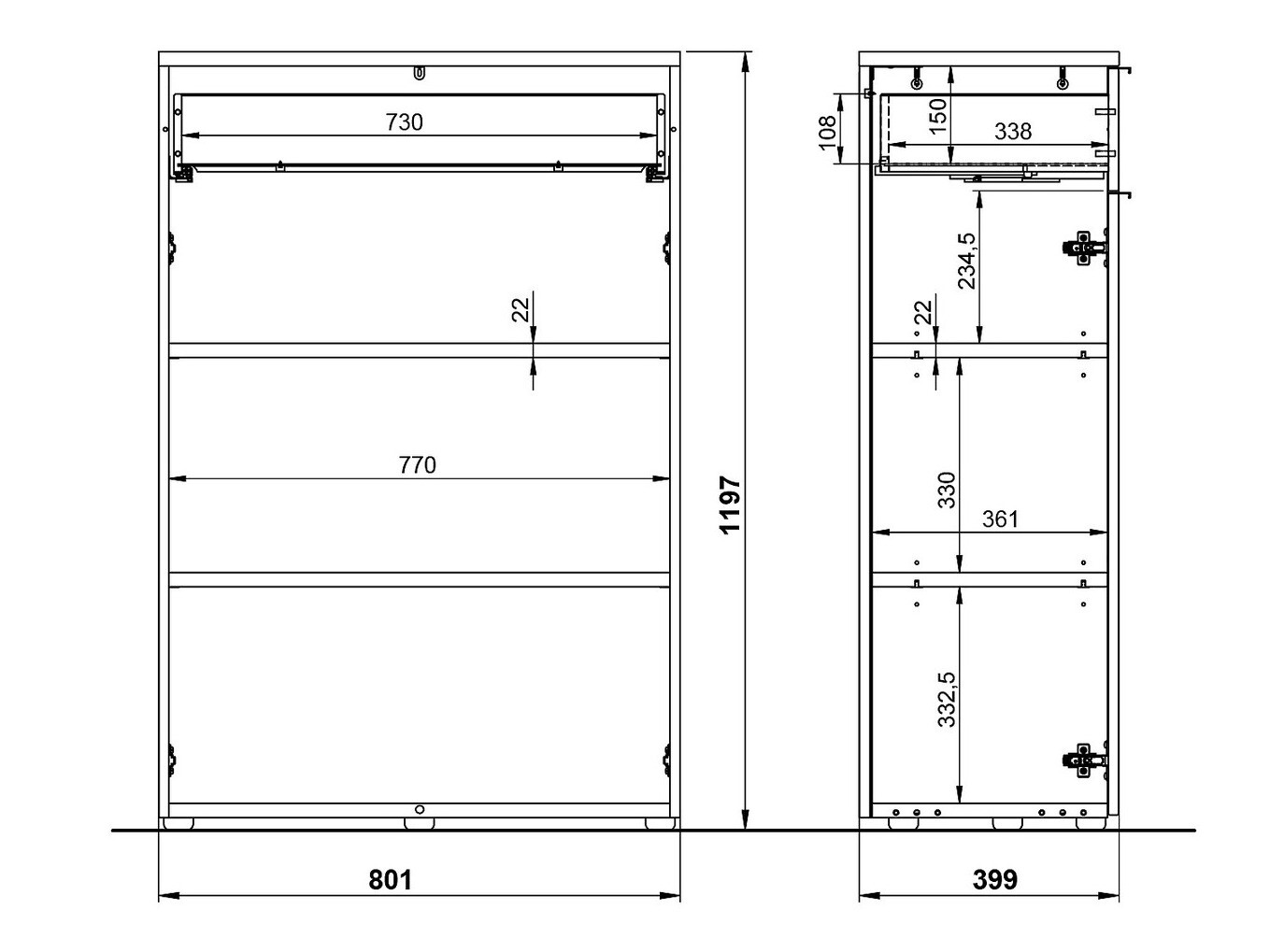 Komoda Feltoru 101 (Bijela)