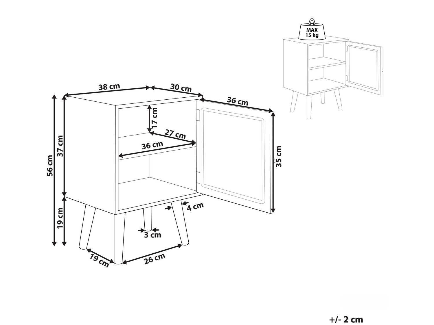 Noćni ormarić Berwyn 809