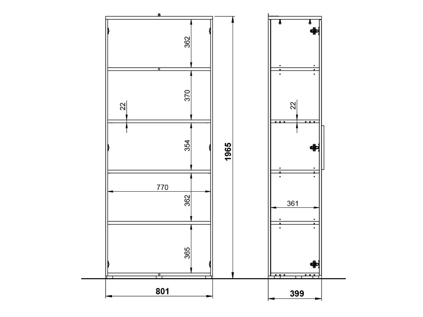 Polica Feltoru 102 (Bijela)