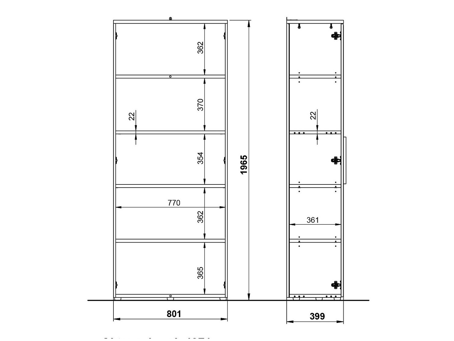 Polica Feltoru 102 (Grafit)