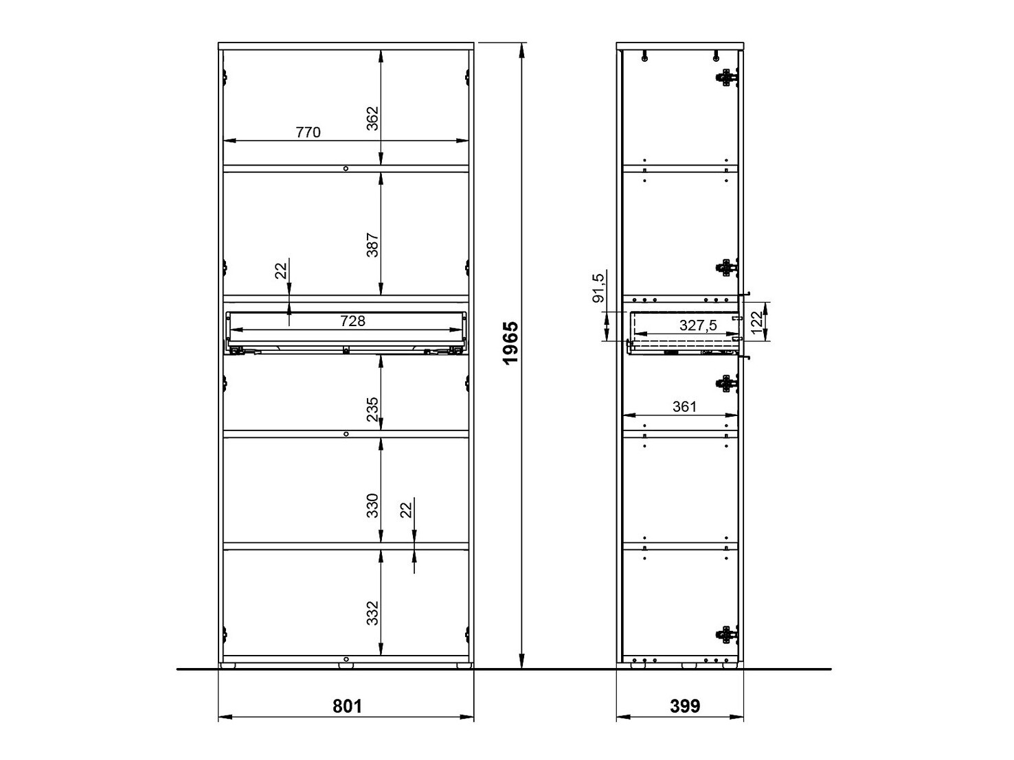 Polica Feltoru 103 (Bijela)