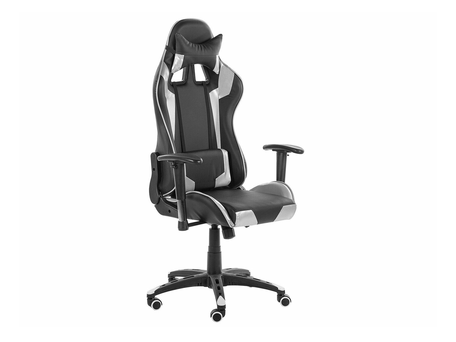 Gaming stolica Berwyn 820 (Crna + Srebrna)