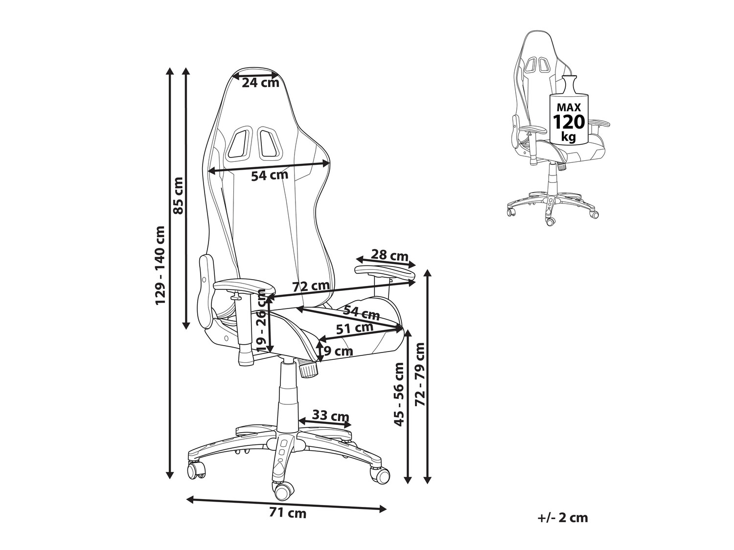 Gaming stolica Berwyn 820 (Crna + Srebrna)